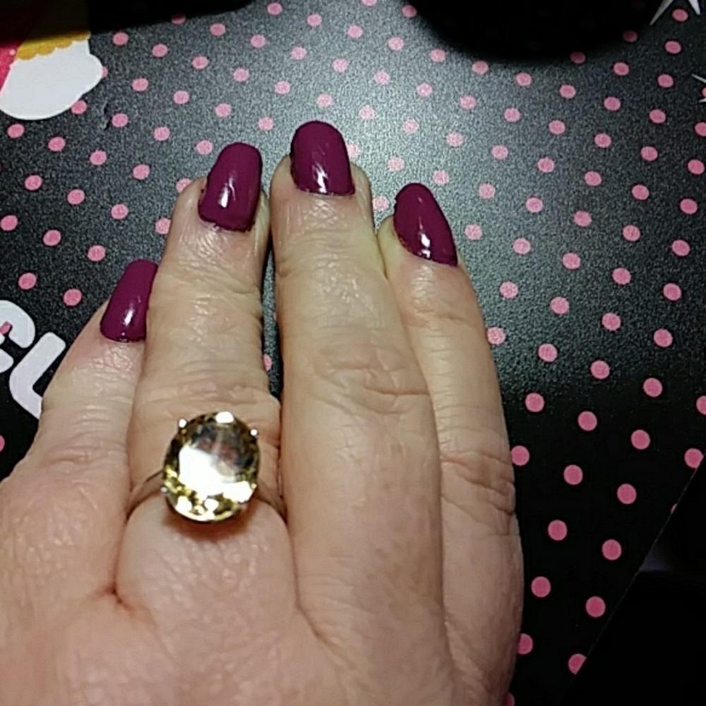 SOLD Sz6 Citrine and silver ring new